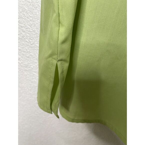 Foxcroft Womens Green Button Shirt Size 20W Wrinkle Free Short Sleeve Blouse - Picture 5 of 13
